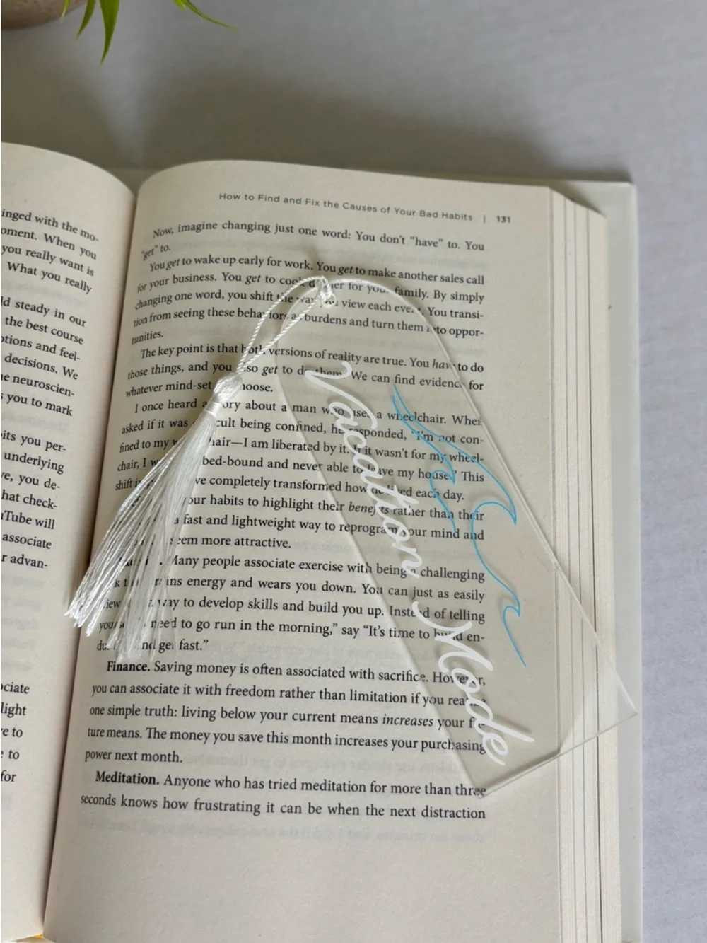 Handmade Acrylic Bookmark | Vacation Mode | Tassel | Book Lover - Picture 1 of 1